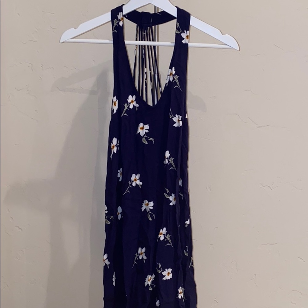 Navy Flower American Eagle Dress